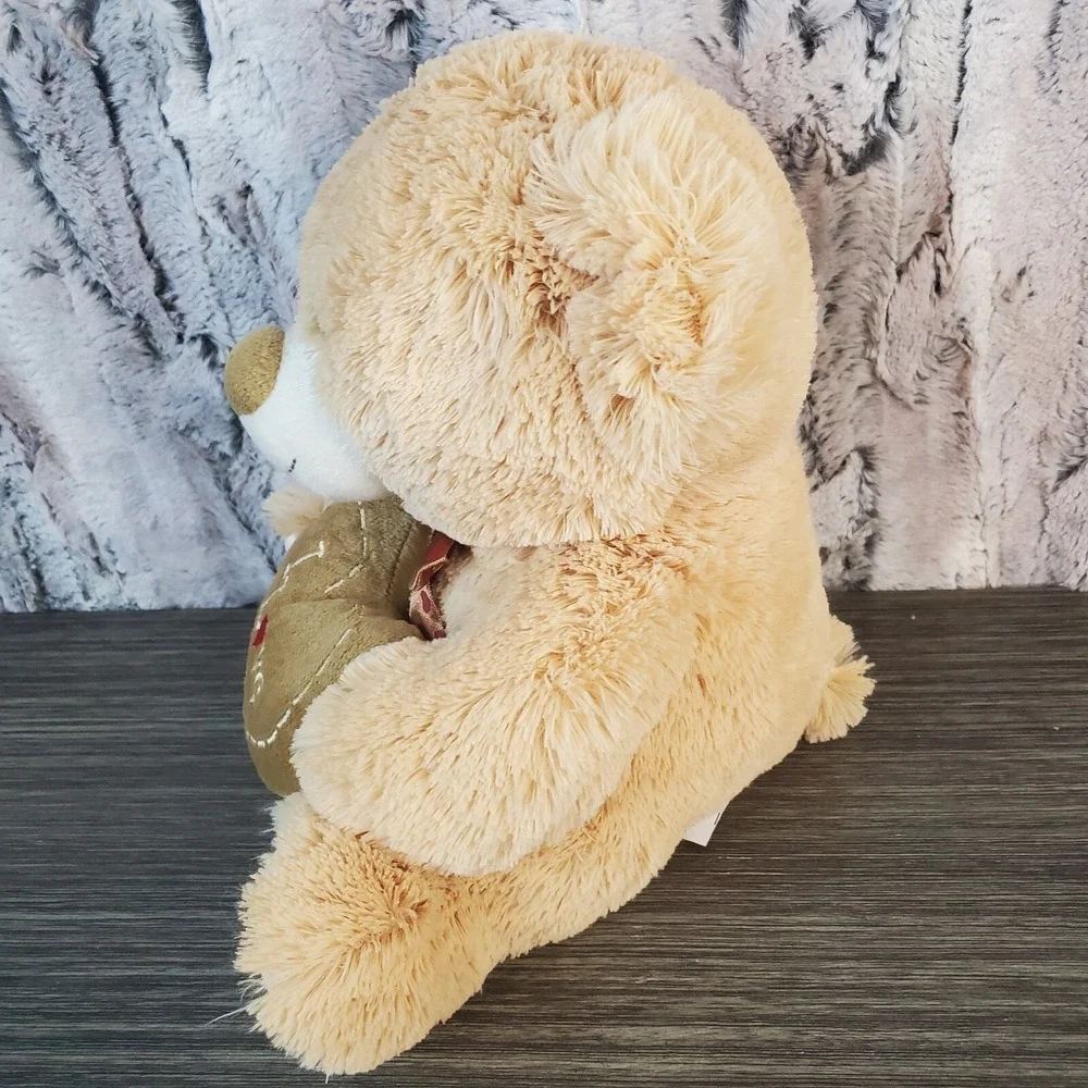 Best Made Toys Tan Beige Teddy Bear I LOVE YOU Plush Heart 9.5